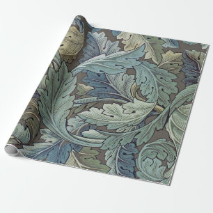Papier Cadeau William Morris Acanthus Sage Fleur Floral Botaniqu