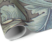 Papier Cadeau William Morris Acanthus Sage Fleur Floral Botaniqu (Coin rond)