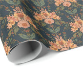 Papier Cadeau William Morris Antique Honeysuckle Floral Pattern (Coin rond)