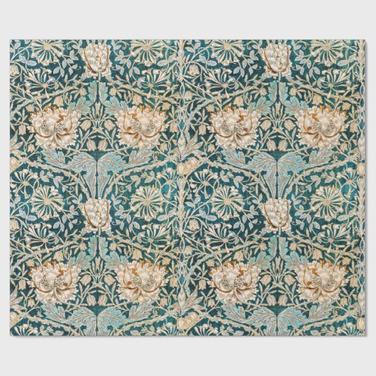 Papier Cadeau William Morris Antique Honeysuckle Motif Floral (Plat)