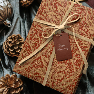 Papier Cadeau William Morris Arcadia Floral Jardin Fleur Classi