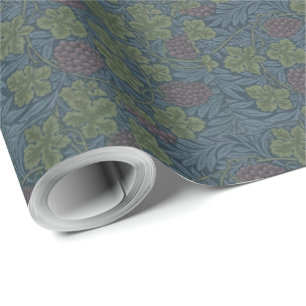 Papier Cadeau William Morris Blue Floral Vine Wallpaper Design