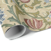 Papier Cadeau William Morris Brocade Motif de fond d'écran flora (Coin rond)