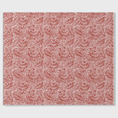 Papier Cadeau William Morris Cherry Red Larkspur Motif (Plat)