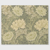 Papier Cadeau William Morris Chrysanthemum Fleur d'âge (Plat)