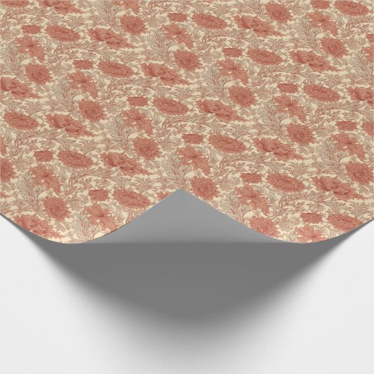 Papier Cadeau William Morris Chrysanthemum Motif Enveloppement P (Coin)