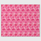 Papier Cadeau William Morris Chrysanthemums, Fuchsia Pink (Plat)