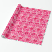 Papier Cadeau William Morris Chrysanthemums, Fuchsia Pink (Déroulé)