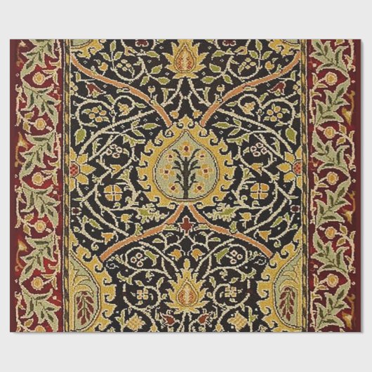 Papier Cadeau William Morris Classique Tapis Art Design d'impres (Plat)