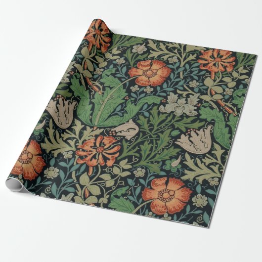 Papier Cadeau William Morris Compton Fond d'écran classique (Déroulé)