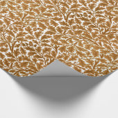 Papier Cadeau William Morris Feuilles de chêne, rouille Brown et (Coin)