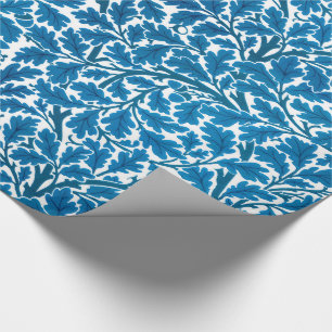 Papier Cadeau William Morris Feuilles de chêne, Sapphire bleu et