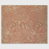 Papier Cadeau William Morris Fleur de pavot rose Floral (Plat)