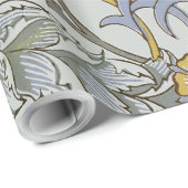 Papier Cadeau William Morris Floral Circle Flower Illustration (Coin rond)