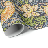 Papier Cadeau William Morris - Fraise Thief Motif Floral (Coin rond)