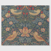 Papier Cadeau William Morris Fraise Voleurs Oiseaux (Plat)