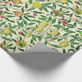 Papier Cadeau William Morris Fruits exotiques, jaune citron (Coin)