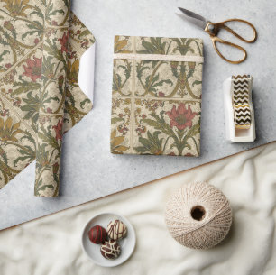 Papier Cadeau William Morris Golden Lily Vintage Préraphaélite