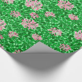 Papier Cadeau William Morris Honeysuckle, rose et vert (Coin)