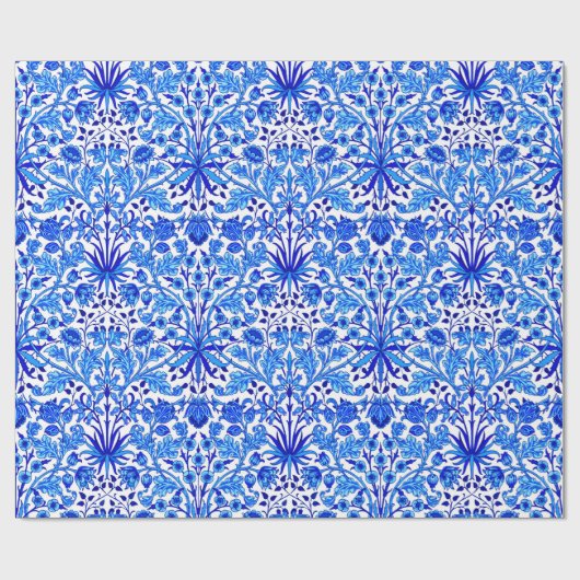 Papier Cadeau William Morris Hyacinth Imprimer, Cobalt Bleu & Bl (Plat)