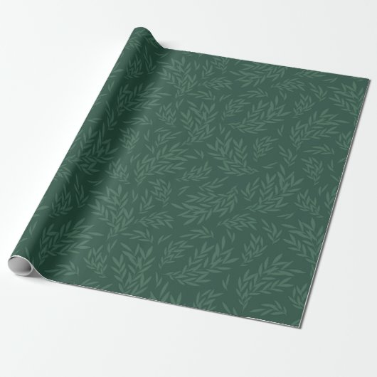 Papier Cadeau William Morris Inspirés Feuilles botaniques verts (Déroulé)