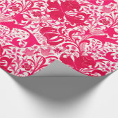 Papier Cadeau William Morris Iris et Lily, Fuchsia Pink (Coin)