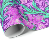 Papier Cadeau William Morris Irises, Améthyste violet (Coin rond)