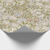 Papier Cadeau William Morris Jardin Fleur de Lys Classique Doré (Coin)