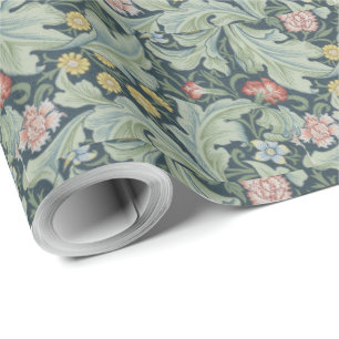 Papier Cadeau William Morris Leicester Carnation des fleurs Feui