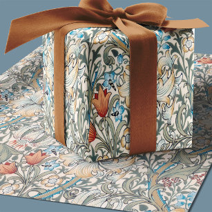 Papier Cadeau William Morris Lily Art nouveau motif floral
