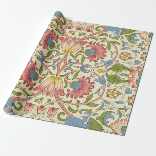 Papier Cadeau William Morris Loddon Blossom Motifs Floraux (Déroulé)