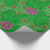 Papier Cadeau William Morris Marigold, Emerald Green & Fuchsia (Coin)