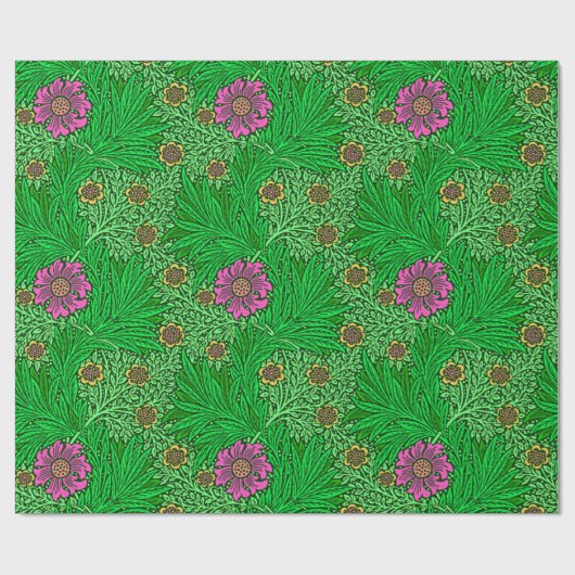 Papier Cadeau William Morris Marigold, Emerald Green & Fuchsia (Plat)