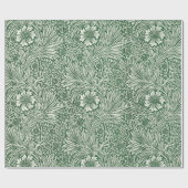 Papier Cadeau william morris marigold fleurs vertes (Plat)