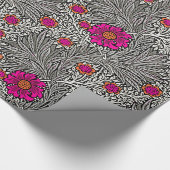 Papier Cadeau William Morris Marigold, Grey / Grey et Blanc (Coin)