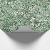 Papier Cadeau william morris marigold vert floral fleur (Coin)