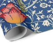 Papier Cadeau William Morris Medway Floral bleu (Coin rond)