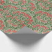 Papier Cadeau William Morris Michaelmas Daisy Fleurs rose vert (Coin)