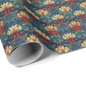 Papier Cadeau William Morris motif de style Art nouveau (Coin rond)