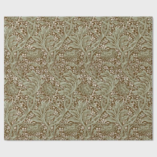 Papier Cadeau William Morris Motif Floral Classique Arcadie (Plat)