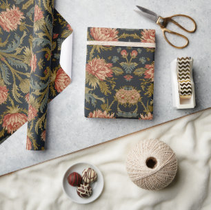 Papier Cadeau William Morris motif floral écossais vintage