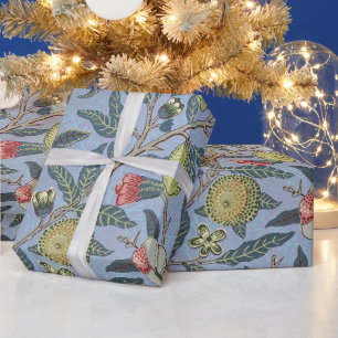 Papier Cadeau William Morris Motif Fruit Rouge Grenade Vintage