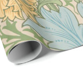 Papier Cadeau William Morris Myrtle Fleur Floral Botanique (Coin rond)