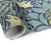 Papier Cadeau William Morris Peacock and Dragon Woven Design (Coin rond)