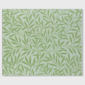 Papier Cadeau William Morris Saule Fleur Classique Vert (Plat)