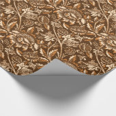 Papier Cadeau William Morris Sunflower, chocolat Brown & beige (Coin)
