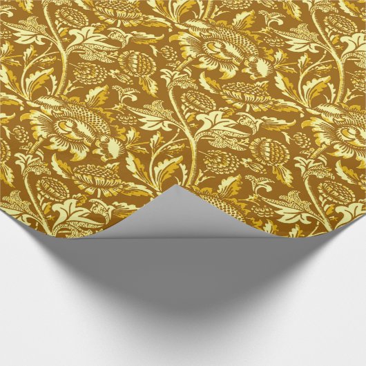 Papier Cadeau William Morris Sunflower, jaune moutarde (Coin)