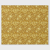 Papier Cadeau William Morris Sunflower, jaune moutarde (Plat)