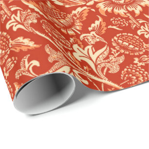 Papier Cadeau William Morris Sunflower, Mandarin Orange