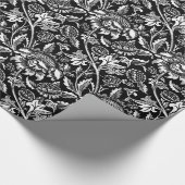 Papier Cadeau William Morris Sunflowers, noir et blanc (Coin)